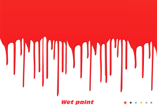 Wet paint